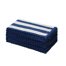COTTON CRAFT stoffen servetten - Set van 12 pure katoenen slub elegante kanten randen alledaagse dinerservetten - verjaardagsfeestje vakantietafel ke