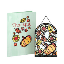 Lovepop Suncatcher Kaart voor Haar en Hem - 3D Thanksgiving Wenskaarten
