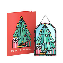 Lovepop Suncatcher-Karte fr Sie und Ihn  3D-Weihnachtsgrukarten fr Jungen, Mdchen, Mnner, Frauen, Sohn und Tochter  Froher Weihnachtsbaum  12