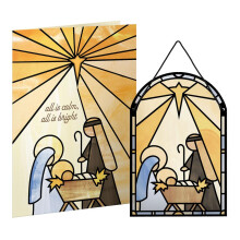 Lovepop Weihnachts-Sonnenfnger-Karte fr Sie und Ihn  3D-Grukarten fr Jungen, Mdchen, Mnner, Frauen  All Is Calm Krippe  12,7 x 17,8 cm groe