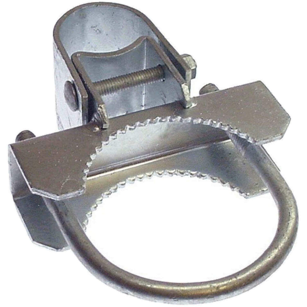 Charnière de portail Bull Dog pour clôture à mailles losangées - Pour poteau/tuyau de 10 cm de diamètre extérieur et cadres de portail de 4,8 cm