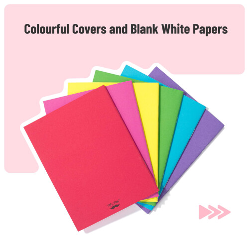 Mr. Pen- Colorful Blank Books 4,2"""" x 5,5"""" 32 sider 24-pak Blanke notesbger til brn Mini-notesbger til brn Mini-journal til studerende Blank 2