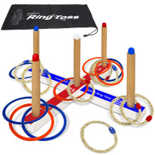Gioco di lancio degli anelli per bambini, divertente gioco di lancio degli anelli all'aperto, set di giochi di carnevale, gioco per interni ed es