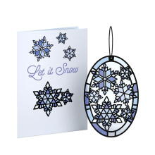 Lovepop Christmas Suncatcher-kort fr henne och honom - 3D-hlsningskort fr pojkar Flickor Mn Kvinnor - Lt det sna - 5"""" x 7"""" kort - Tomt an