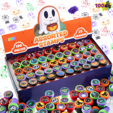 Joyin 100 PCS Halloween Stamps for Kids Gift 25 disegni di francobolli autoinchiostri assortiti trucco o cura per feste per le forniture per le forni