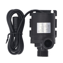 (As show, One size) Submersible Pump 5M Lift 200GPH 800L/H Silent Water Pump for Fountain Hydroponics Pond Aquarium 20mm Inlet Outlet DC612V