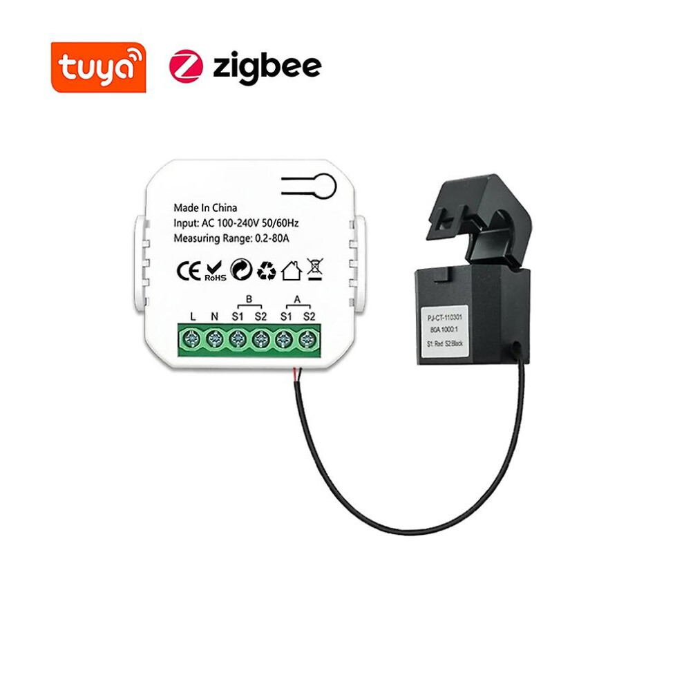 (1Ct, One Size) Tuya Zigbee Intelligent Energy Meter Solar Pv System Power Production Consumption Bidirectional Moni 6909775557181