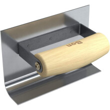 Bon Tool 22-595 Hohlkehlwerkzeug, innen Edelstahl, 6"""" x 1,5"""" - 3/4"""" Radius mit Holzwellengriff - 4"""" Lippe