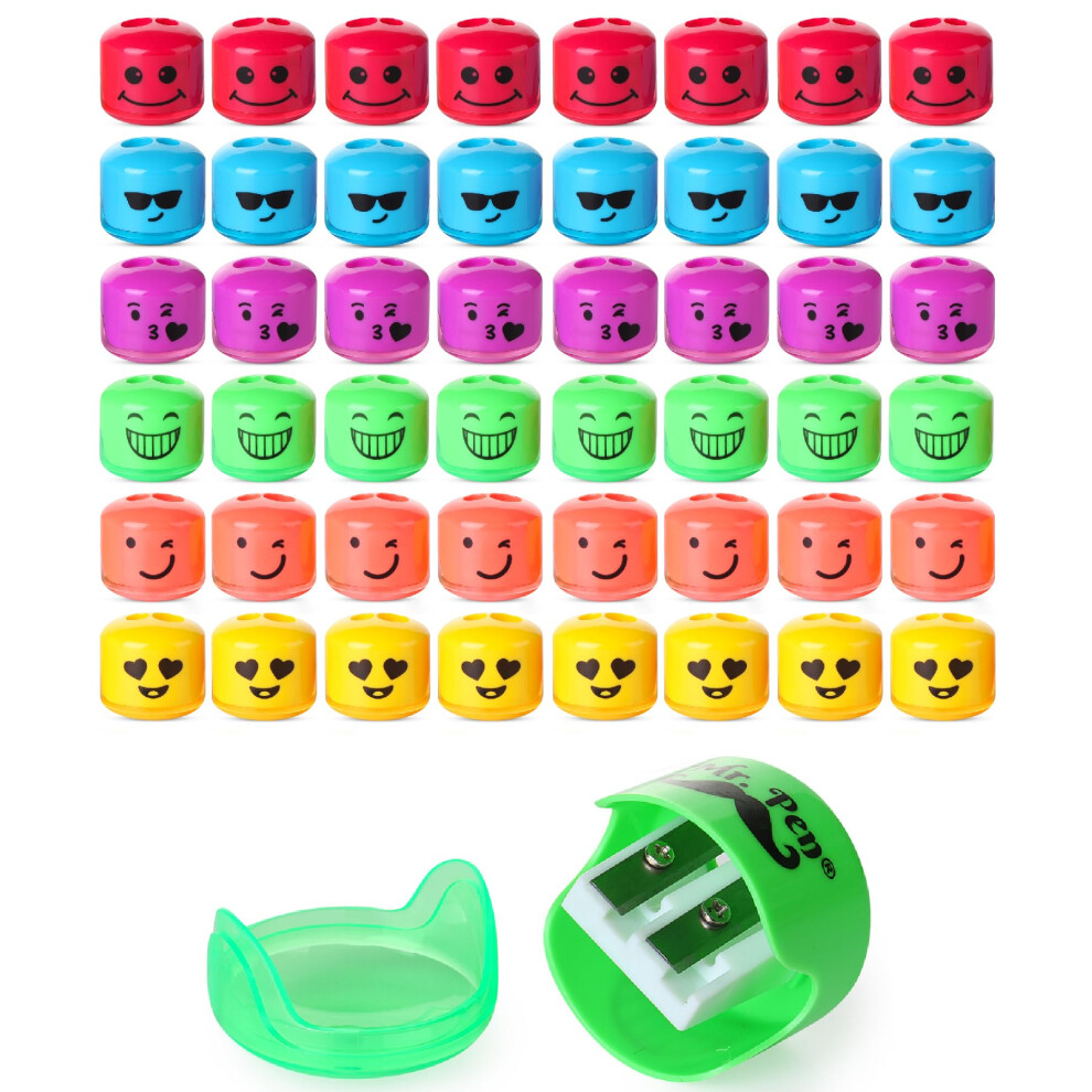 Mr. Pen - Puntenslijper Voor Kleurpotloden, 48 Stuks, 2-Gats Puntenslijpers, Handmatige Handpuntenslijper, Puntenslijpers, Handpuntenslijper Voor-image