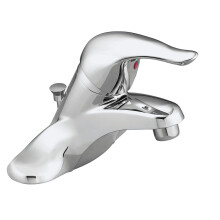 Moen Chateau Chrome Single Handle Centerset Lavatory Bathroom Faucet With Drain Assembly L64621