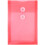 JAM PAPER Plastic Envelopes with Button & String Tie Closure - 6 1/4 x 9 1/4 - Red - 12/Pack 1