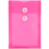 JAM PAPER Plastic Envelopes with Button & String Tie Closure - 6 1/4 x 9 1/4 - Fuchsia Pink - 12/Pack 1