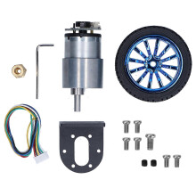 (As show, One size) Encoder Motor Set Kit 6mm Shaft with Mounting Bracket for Smart Car Robot DIY DC6V JGB3752035RPM