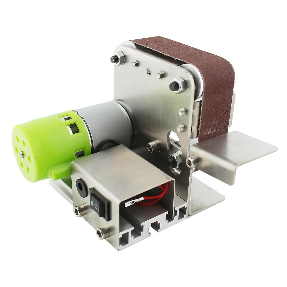 (As Show, One Size) Geevorks Mini Belt Sander Electric Sanding Polishing Grinding Machine 7 Variable Speed With 10 Sand 6909775592168