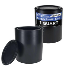 Master Elite 1 Quart Secchio di vernice in plastica vuoto Confezione da 2 - Coperchio ermetico a tripla chiusura 32 fl. oz. Contenitore per la co