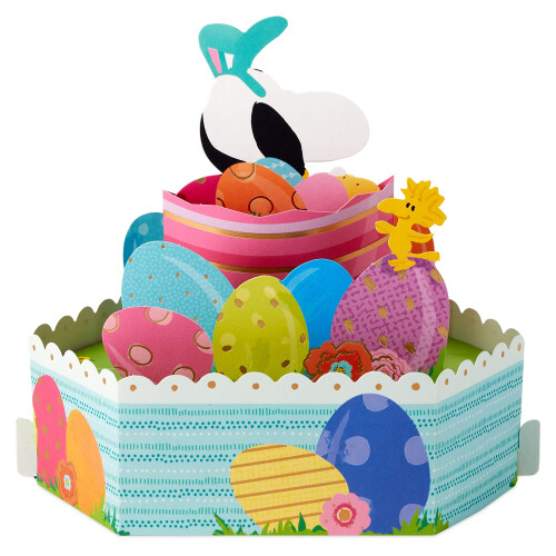 Hallmark Paper Wonder Peanuts Displayable Pop Up Easter Card (Snoopy Easter Egg) 1