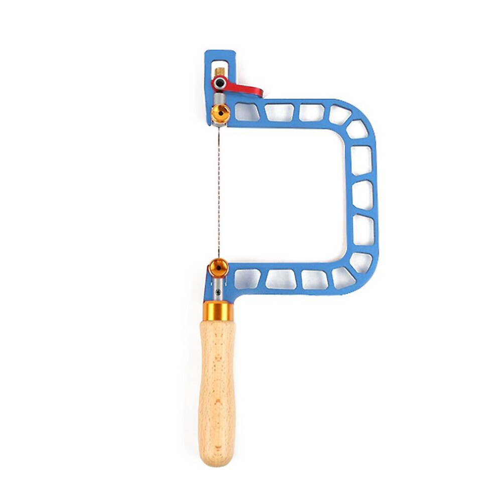 (3Inch, Red) Alloy Steel Manual Wire Saw Aluminum Alloy Frame Fret Saw Woodworking Coping Saws Handheld Pull Saw 6909775636893
