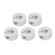 (As show, One size) 5 Pcs Clamping Collars Aluminum Alloy 8mm /0.3in Shaft Collar Clamp Collars for Robots Engineering Equipments