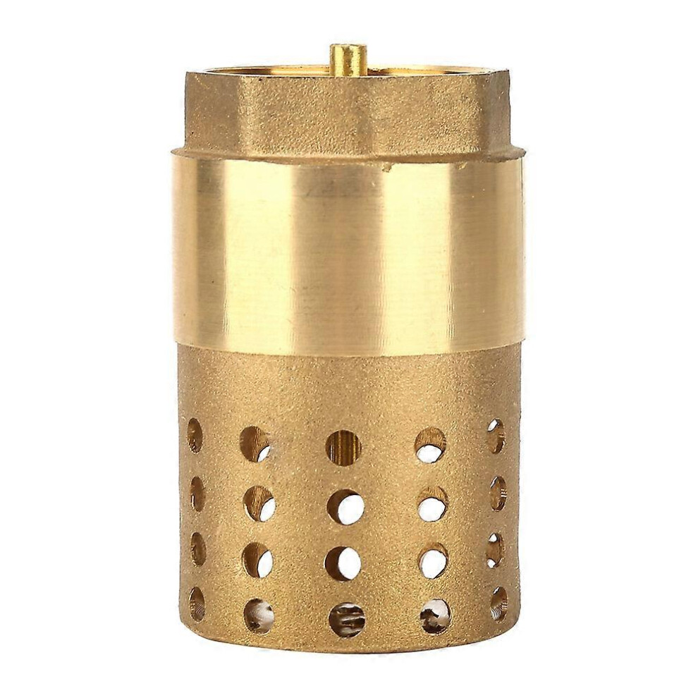 (As Show, One Size) Brass One Way Female Thread Foot Valve Mesh Check Valve With Holes Strainer Filter Dn25 6909775983874