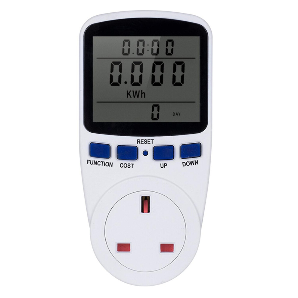 (As Show, One Size) Lcd Display Electricity Usage Power Meter Socket Energy Watt Volt Amps Wattage Kwh Consumption Analy 6909775538982