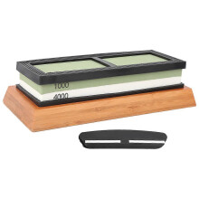 (As show, One size) Double Side Sharpening Stone High Accuracy White Fused Alumina Whetstone 1000/4000 Grits