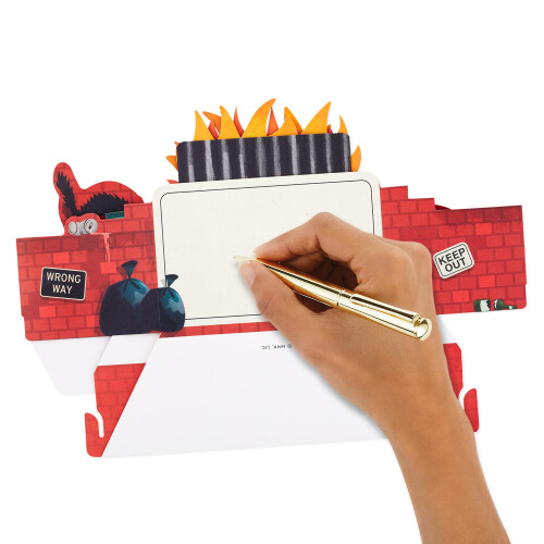Hallmark Paper Wonder Grappige blanco pop-upkaart (Dumpster Fire) 2