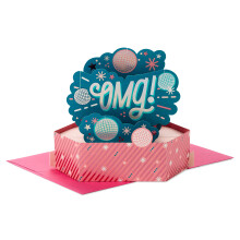 Hallmark Paper Wonder Pop-up felicitatiekaart voor afstuderen (discoballen)