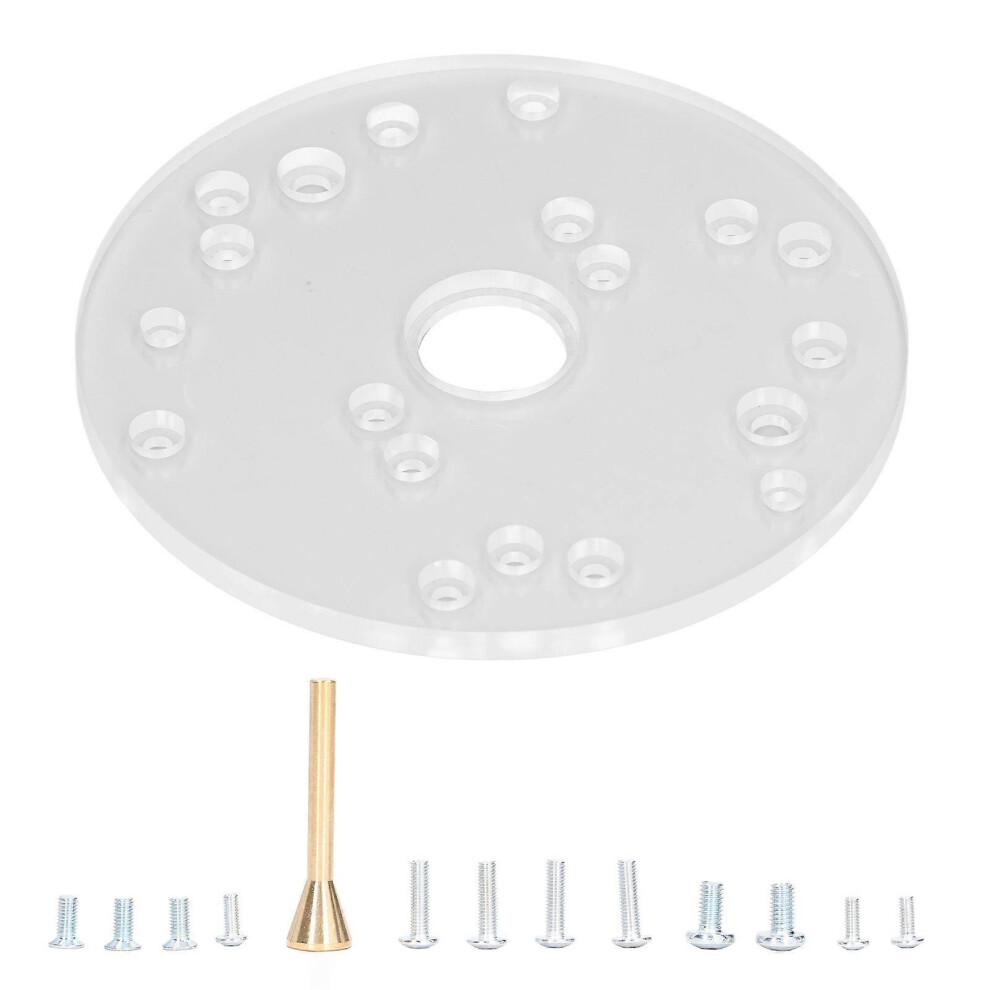(As Show, One Size) Universal Router Plate Kit Acrylic Baseplate For Bosch 6 1/2In With Centering Pin 6909775997192