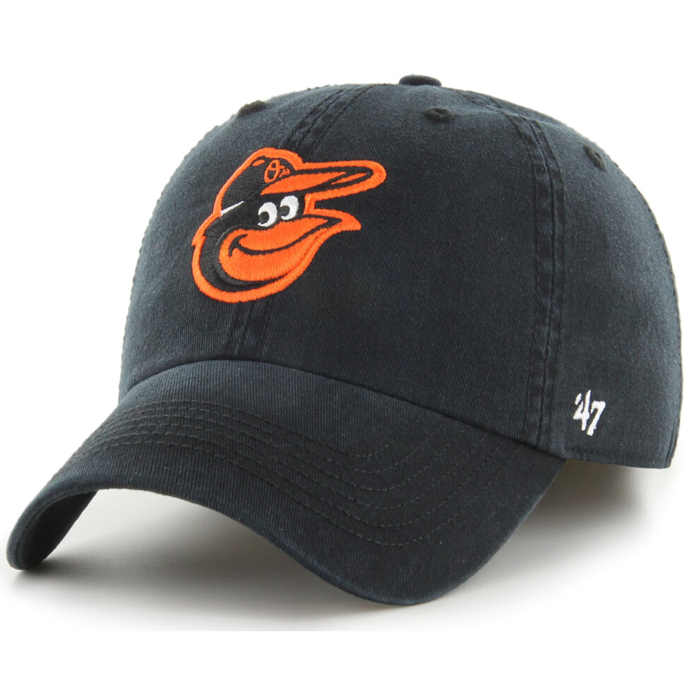 47 Mlb Team Color Primary Logo Franchise Fitted Baseball Hat Cap Unisex Erwachsene Baltimore Orioles Schwarz (X-Large)-image