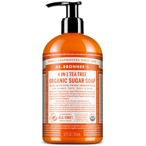 Dr Bronner's Dr. Bronner's Organic Sugar Soap Tea Tree 355 ml