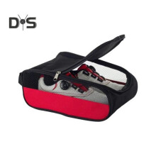 (rosso, A) Borsa per scarpe da golf con cerniera, borsa porta scarpe da esterno, borsa porta scarpe