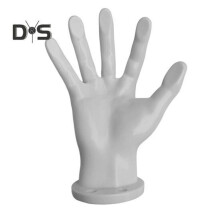 (Blanco) Soporte de pared para pelotas de fútbol, fácil de instalar, multiusos, con forma de mano,