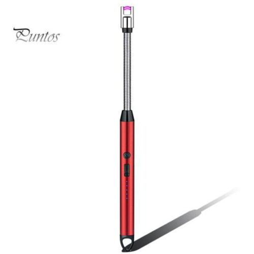 (red) Electric Igniter Usb Charging Flameless Pulse Igniter Windproof Long Handle Ignition Tool For Bbq Camping