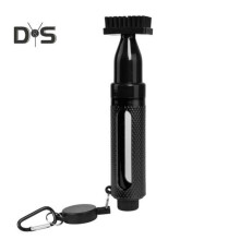 (schwarz) Golfschläger-Bürstenspray, Golfschläger-Nassreinigungswerkzeug mit Halteclip, Quetschwasserflasche,