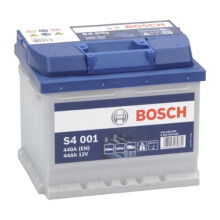 Bosch S4 001 Car Battery 44 A/h - 440 A - 12 V Battery, Type 063, Lead-acid for Non-Start/Stop Vehicles, Left (-) Right (+), 207 x 175 x 175 mm