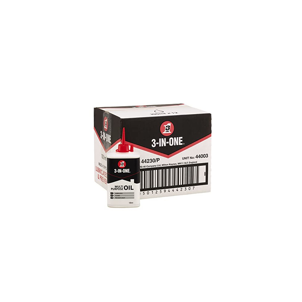 3-In-One Multi Purpose Drip Oil Â Precision Drip Application, Cleans, Lubricates, And Prevents Rust, Stops Squeaks (12X 100Ml) 6132464455578