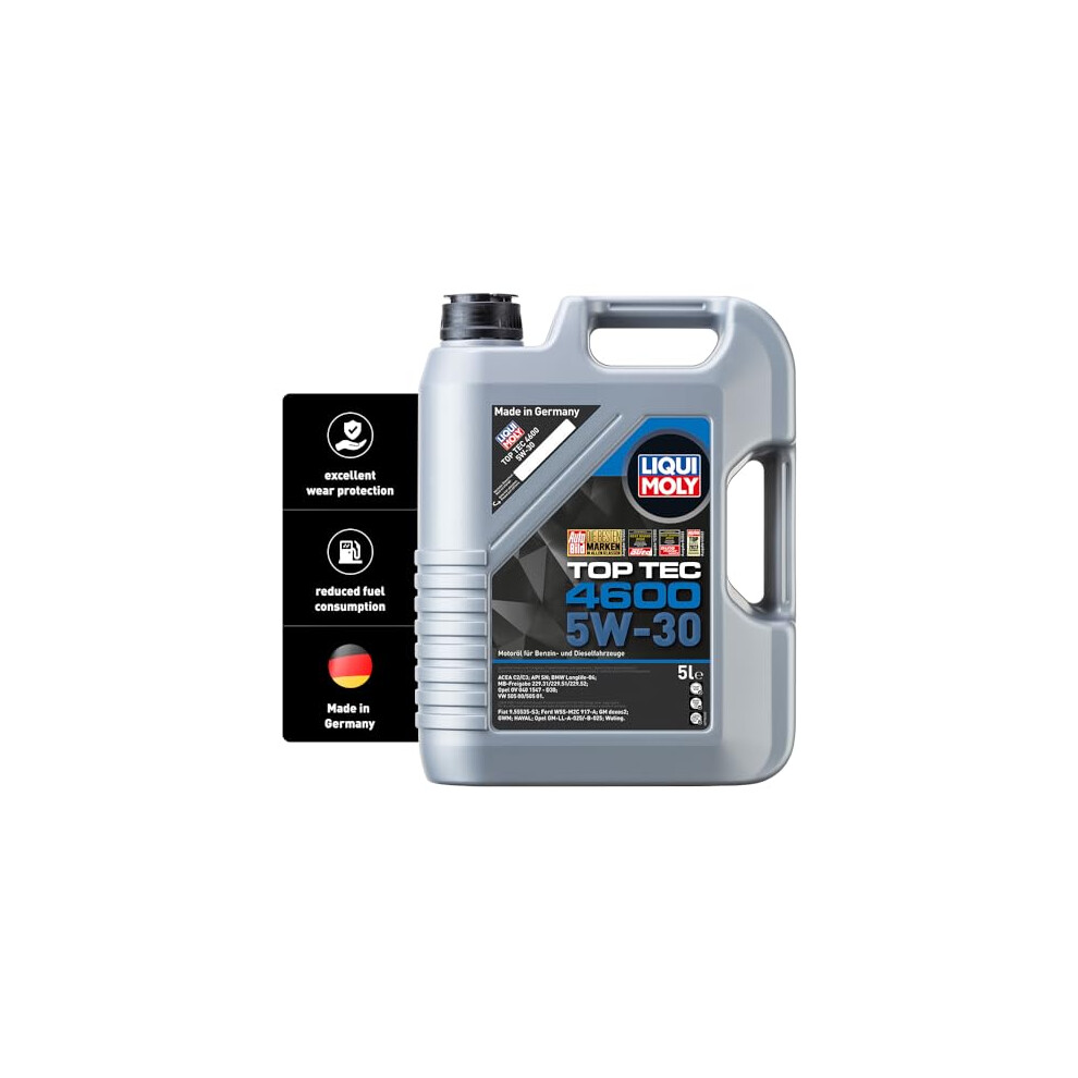 Liqui Moly Top Tec 4600 5W-30 | 5 L | Synthesis Technology Motor Oil | Sku: 2316 3646174004290