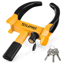 Tevlaphee Wheel Clamp Lock Heavy Duty Anti-Theft, Adjustable Security for Cars, Vans, Motorhomes (Fits 7-11" Tyres), Weatherproof & Vandal-Resistant