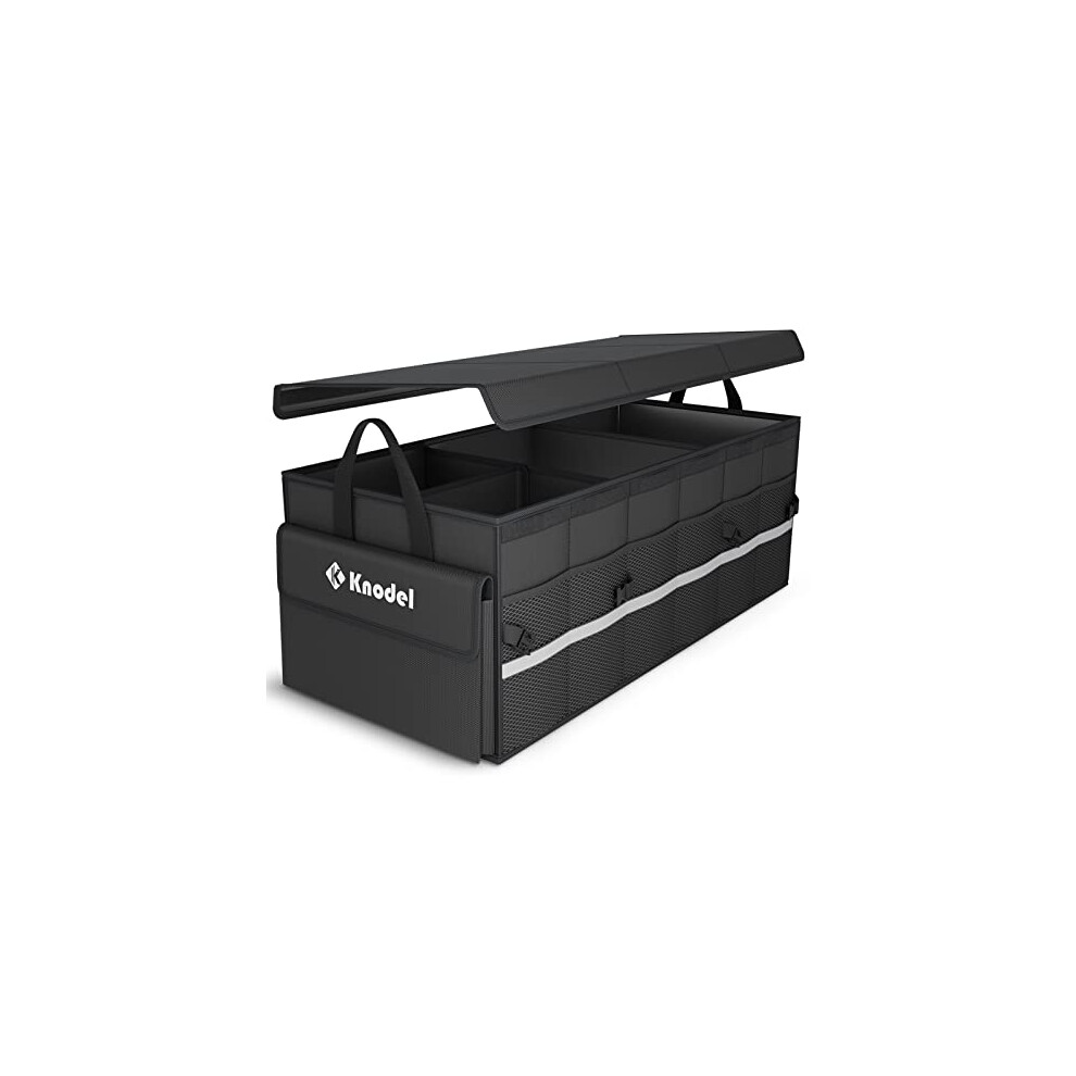 K Knodel Car Boot Organiser With Foldable Cover, Large Boot Tidy For Car And Suv, Black 8580339049595