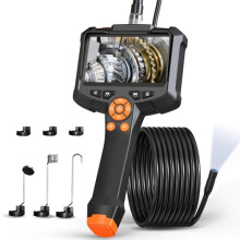 Endoscope Inspection Camera, AOPICK 4.3'' IPS Screen 1080P HD Digital Borescope Inspection Camera with 8 LED Lights, Handheld IP67 Waterproof DrainCa