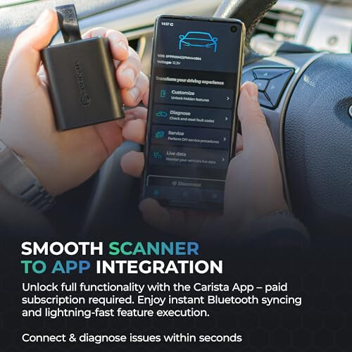 Carista EVO - Bluetooth OBD2 Scanner - Car Scanner Diagnostic Tool and Code Reader with Access to Diagnostics, Customizations, Service Tools, and Liv 2