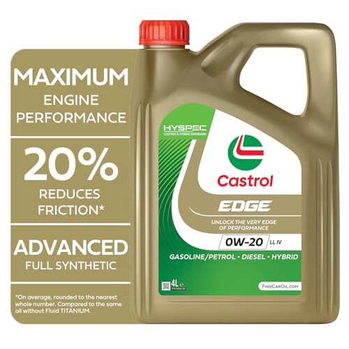 Castrol Castrol EDGE 0W-20 LL IV Engine Oil 4L, Brown