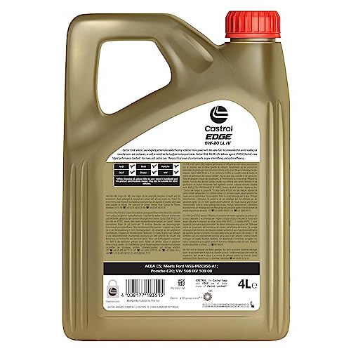 Castrol Castrol EDGE 0W-20 LL IV Engine Oil 4L, Brown 1