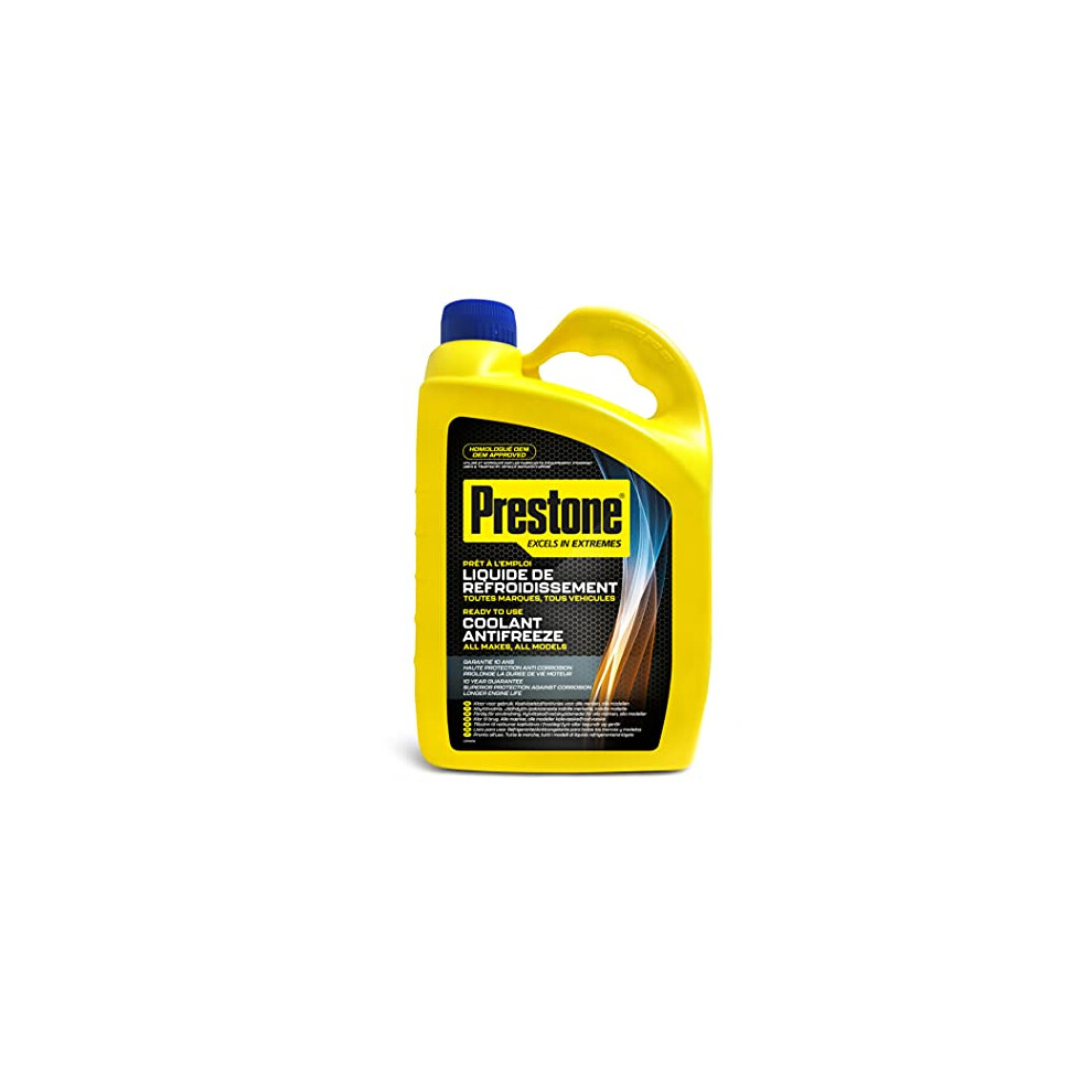 Prestone PAFR0039A Antifreeze Coolant For All Vehicles Ready to Use, 4 Litre , Yellow