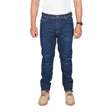 Huxlay Bros HB Men's Motorcycle Kevlar Lined Jeans, Blue, Free Protectors, Blue, 38W / 30L