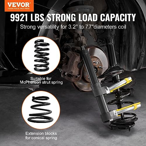 VEVOR VEVOR Strut Spring Compressor Set, Macpherson Strut Spring Compressor Kit, Interchangeable Fork Strut Coil Extractor Remover Tool, with Yellow Protec 1