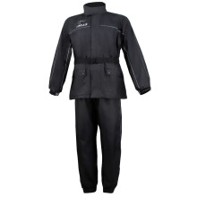(4XL, 4XL) Zorax Motorbike Adult Black Waterproof Rain Suit Motorcycle With Reflective Stripes
