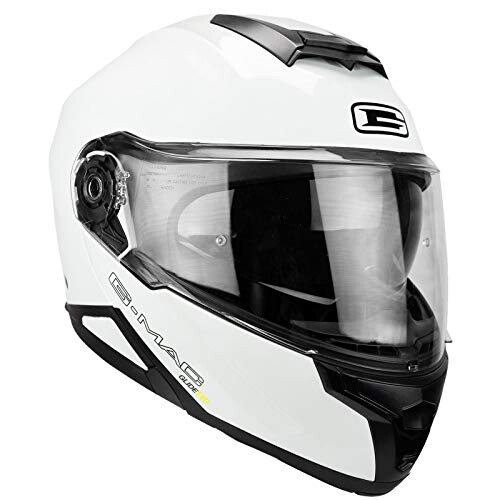 G-MAC Glide Evo Flip Front Motorcycle Helmet - Gloss White 1