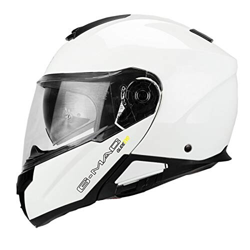 G-MAC Glide Evo Flip Front Motorcycle Helmet - Gloss White 2