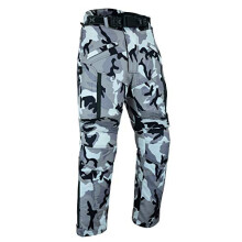 Texpeed Mens Grey Camouflage Waterproof Armoured Motorcycle Motorbike Biker Trousers/Pants With CE Armour (EN 1621-1) - (48W / 32L)